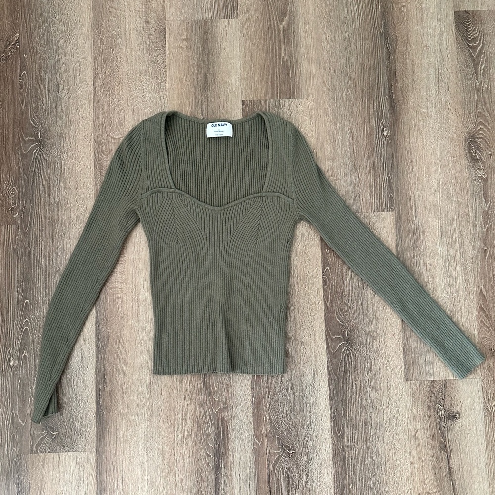 Old Navy Sage Green Long Sleeve Top